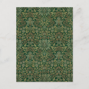 William Morris Flower Garden-Groene Briefkaart