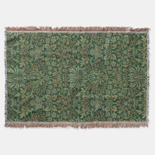 William Morris Flower Garden-Groene kleuren Deken