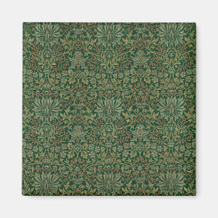 William Morris Flower Garden-Groene kleuren Magneet