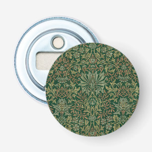 William Morris Flower Garden-Groene tinten Button Flesopener