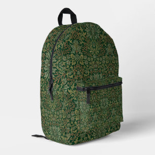 William Morris Flower Garden-Groene tuinen Bedrukte Rugzak