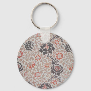William Morris Flower Grafton Wallpaper Sleutelhanger