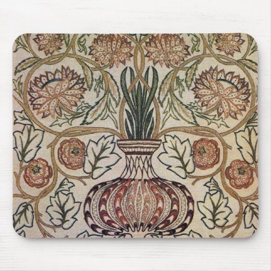 William Morris Flower Pot - Mousepad Muismat (Voorkant)