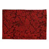 William Morris  Flowers Birds Red Kussensloop (Achterkant-Links)