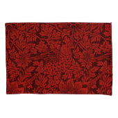 William Morris  Flowers Birds Red Kussensloop (Voorkant-Links)