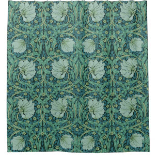 William Morris Flowers Bloemenpatroon Douchegordijn