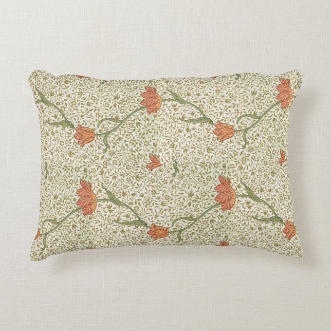 William Morris  Flowers Garden Tulip Accent Kussen (Voorkant)