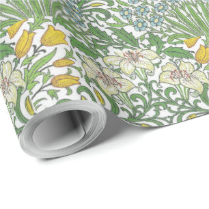 William Morris Flowers Garden Wallpaper Cadeaupapier