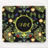 William Morris  Flowers Monogram Muismat (Voorkant)