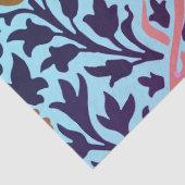 William Morris FLOWERS OVER BLUE Tissue Paper Tissuepapier (Detail)