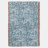William Morris Flowers Vogels Blauw Wit Deken (Voorkant Verticaal)