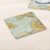 William Morris -  Foliage & Floral Pattern Vierkante Kartonnen Onderzetter (Schuin)