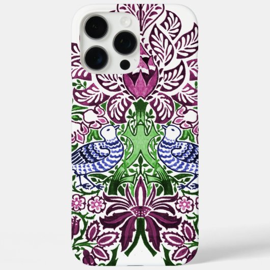 William Morris Folk Art Birds Bloemen Eikels Case-Mate iPhone Case (Achterkant)