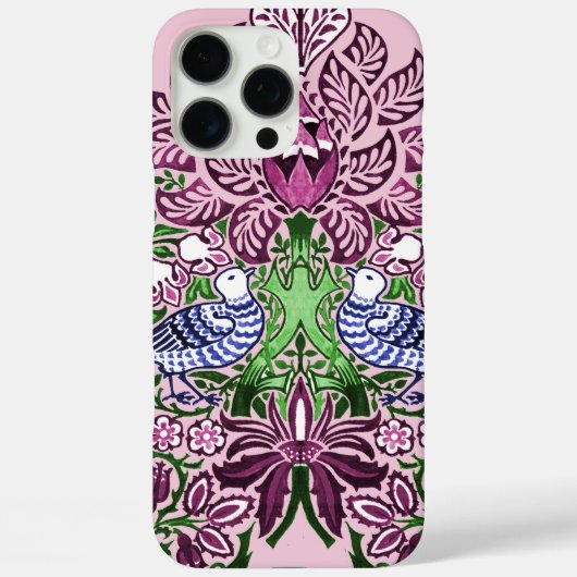 William Morris Folk Art Birds Bloemen Eikels Case-Mate iPhone Case (Achterkant)