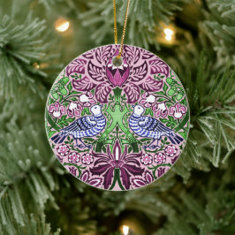 William Morris Folk Art Birds Bloemen Eikels Keramisch Ornament