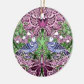 William Morris Folk Art Birds Bloemen Eikels Keramisch Ornament (Links)