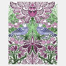 William Morris Folk Art Vogels Bloemen Eikels