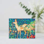 William Morris Forest Deer Tapestry Print Briefkaart (Staand voorkant)