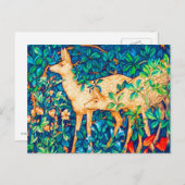 William Morris Forest Deer Tapestry Print Briefkaart (Voorkant / Achterkant)