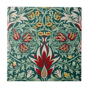 William Morris Forest Groen Bloemendessin Behang Tegeltje