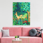 William Morris Forest Herten Tapestry Canvas Afdruk (Insitu (Woonkamer))