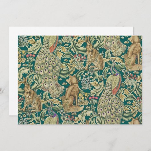 William Morris "Forest" Invitation (Devant / Derrière)