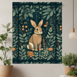 William Morris Forest Lapin Botanique Art Nouveau