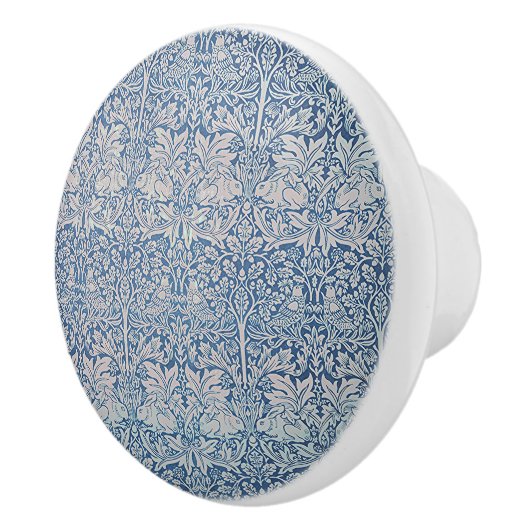  William Morris Forest Rabbit Bird Foliage Keramische Knop (Rechts)