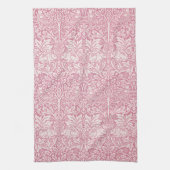William Morris Forest Rabbit Bird Foliage Pink Theedoek (Verticaal)