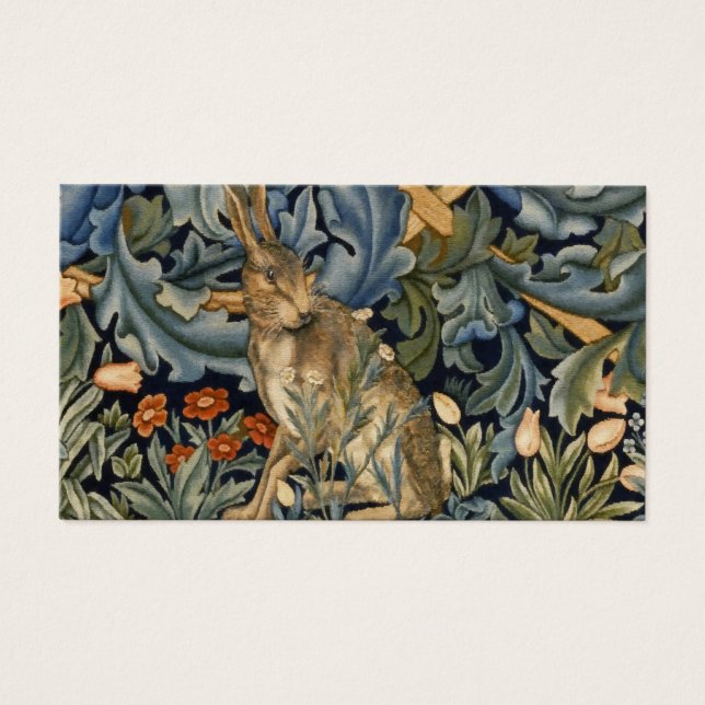William Morris Forest Rabbit Floral Art (Devant)