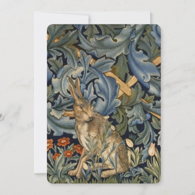 William Morris Forest Rabbit Floral Art Nouveau (Voorkant)
