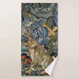 William Morris Forest Rabbit Floral Art Nouveau Badhanddoek