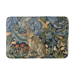 William Morris Forest Rabbit Floral Art Nouveau Badmat