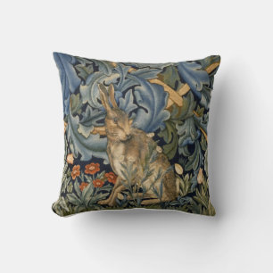 William Morris Forest Rabbit Floral Art Nouveau Kussen