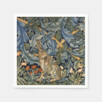 William Morris Forest Rabbit Floral Art Nouveau