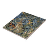 William Morris Forest Rabbit Floral Art Nouveau Tegeltje (Zijkant)