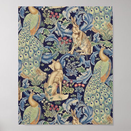 William Morris Forest Rabbit Poster (Voorkant)