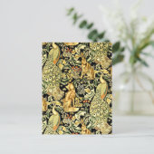 William Morris Forest Tapestry Fox Hare Peacock Briefkaart (Staand voorkant)