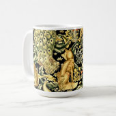 William Morris Forest Tapestry Fox Hare Peacock Koffiemok (Voorkant links)