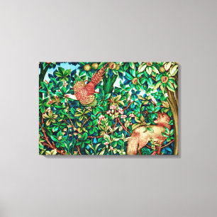 William Morris Fox en Pheasant Tapestry Print