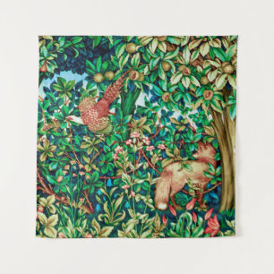 William Morris Fox en Pheasant Tapestry Print Wandkleed