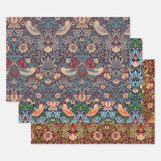 William Morris fraise Thief Papier à envelopper (Lot)