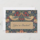 William Morris fraise Voleurs Invitation d'oiseaux (Devant)