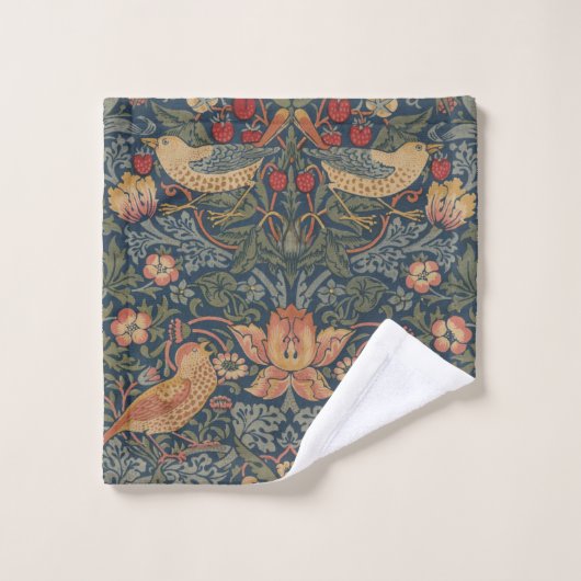 William Morris Fraise Voleurs Oiseaux (Gant de toilette)