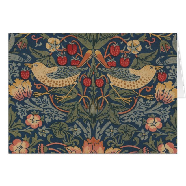 William Morris fraise voleurs oiseaux floraux (Devant horizontal)