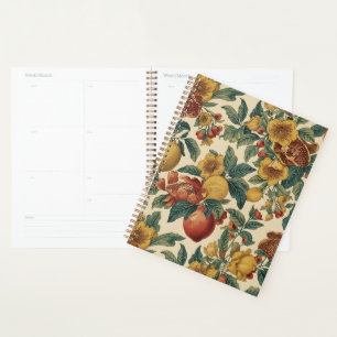 William Morris Fruit Granaatappel Bloemenpatroon Planner