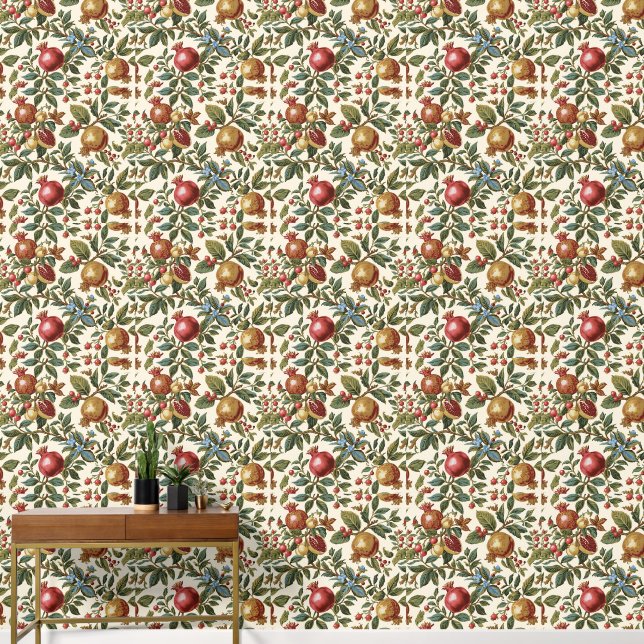 William Morris Fruit Granaatappel patroon Behang (Hal)