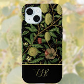 William Morris Fruit  Patten in Goud Zwart Case-Mate iPhone Case