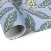 William Morris Fruit Pomegranate Blue Ornament Cadeaupapier (Rol Hoek)