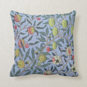 William Morris Fruit Pomegranate Blue Ornament Kussen